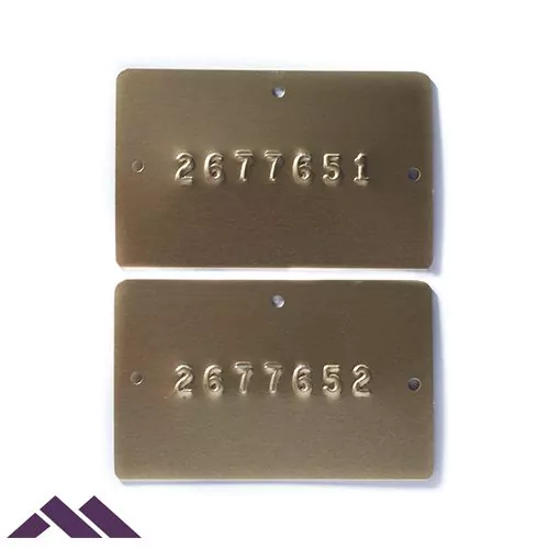 Marking metal Marking metal part with logo text or serial number