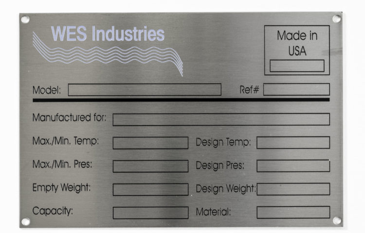 Nameplates - Custom, Aerospace, Aluminum, Metal Nameplates by Metal ...