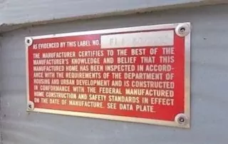 What Is a Mobile Home Data Plate? | Metal Marker Mfg