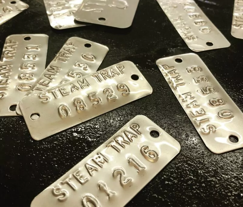 Custom Pump Tags | Metal Marker Mfg