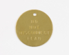 Metal Tags Brass One Hole Stamped